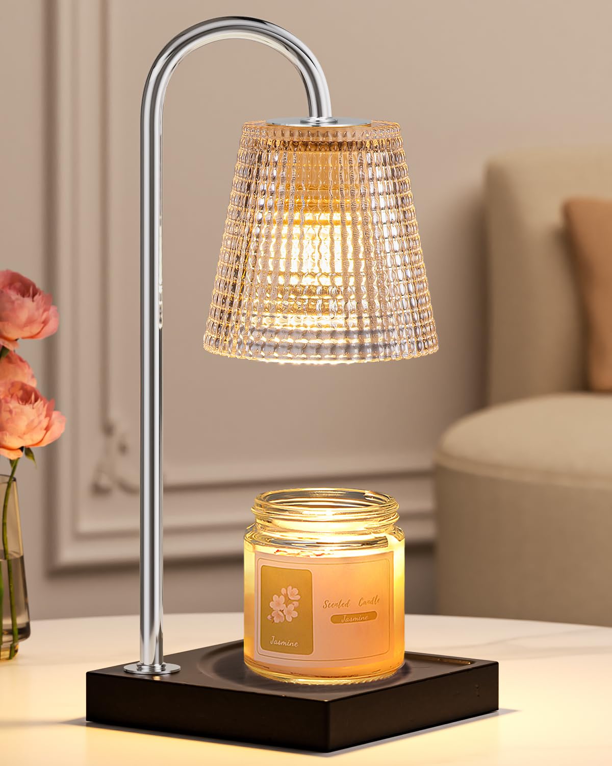 Candle Warmer Lamp with Timer Dimmer,House Warming Gifts New Home Room Decor,Birthday Gifts for Women Mom Sister,Modern Wax Warmer for Scented Wax Jar Candles