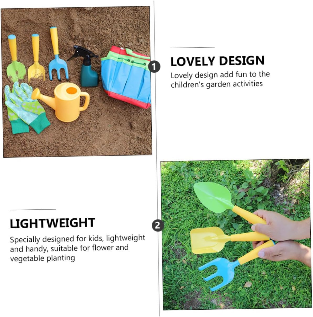 1set Boy Girl Gardening Tool Garden Tools for Boy Girl Includes Watering Can Shovel Rake and Apron Activity for Boys and Girls