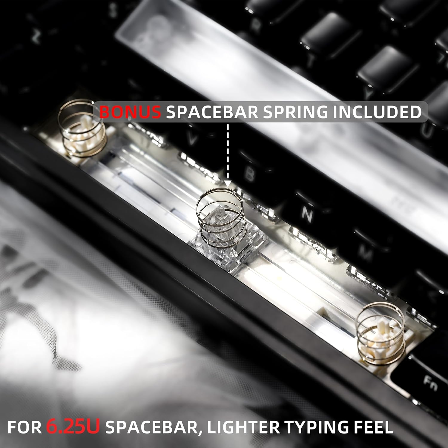 XVX Real Ceramic Keycaps Set, 120 Keys Black Side Printed Shine Through Keycaps, Cherry Profile Ceramic Key Caps for MX Switches, Full Keycap Set for 60% 65% 75% TKL Full Size Gaming Keyboards-Black