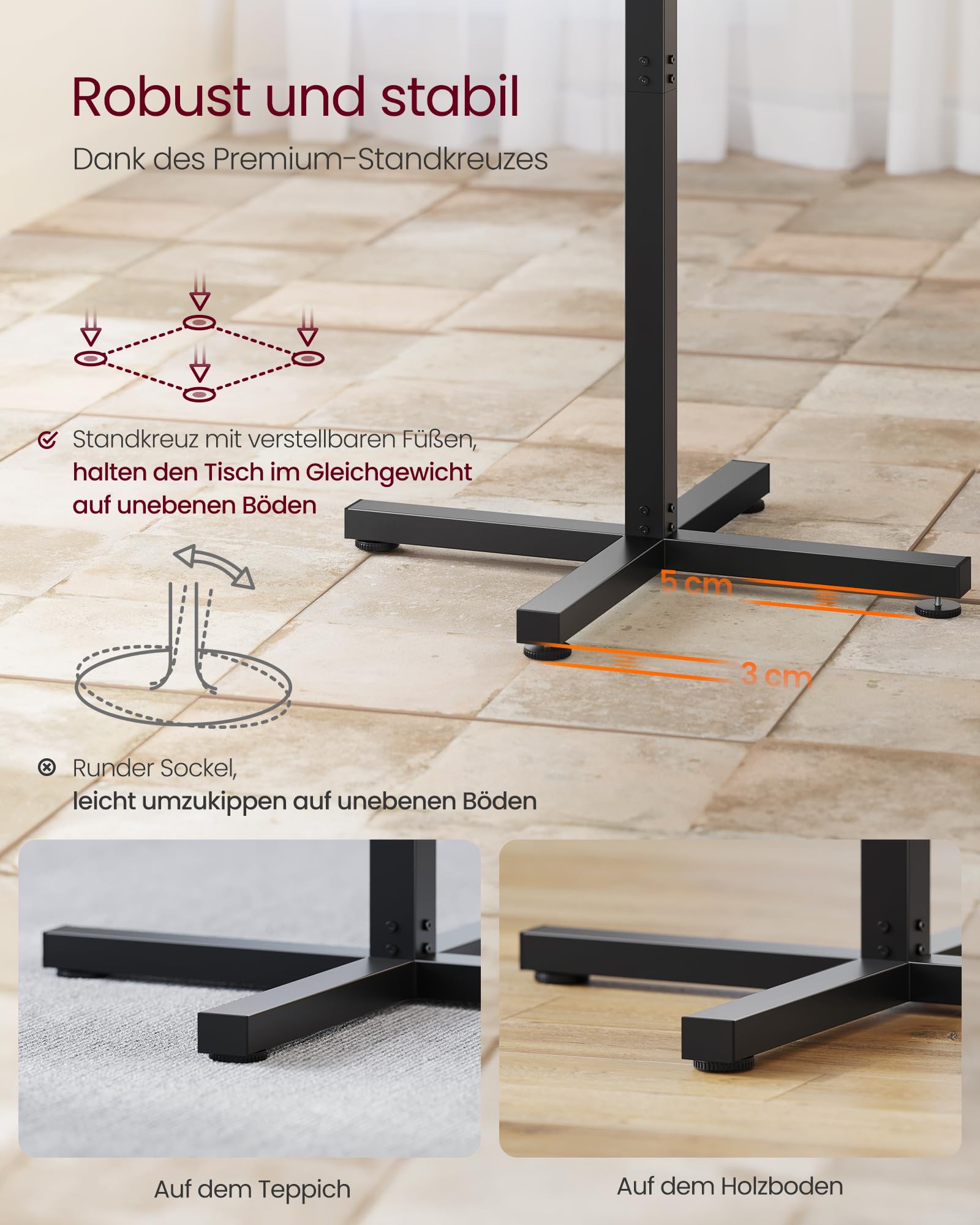 VASAGLE Bartisch 2er Set, Stehtisch, Bistrotisch rund, Balkontisch Indoor, Kleiner hoher Tisch für Hausbar, Wohnzimmer und Esszimmer, 60 x 60 x 104,5 cm, einfacher Aufbau, ebenholzschwarz LBT362B01