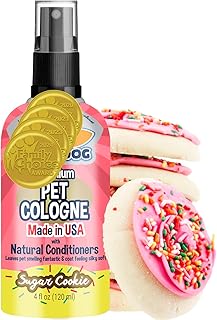 Bodhi Dog Premium Dog Cologne - Deodorizing Dog Perfume & Conditioner for Dogs & Cats - Natural Long Lasting Spray - Keeps Pets Fresh All Day - Gentle, Safe Formula, Made in USA (Sugar Cookie 4 Fl Oz)