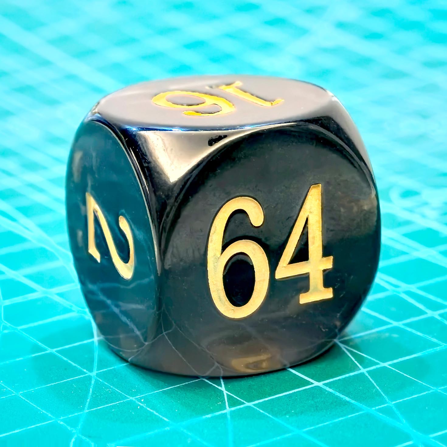 Big Translucent Backgammon Doubling Cube Dice 30MM, Large Backgammon Doubling Number Dice 1 3/16", Translucent Smoke - Image 3