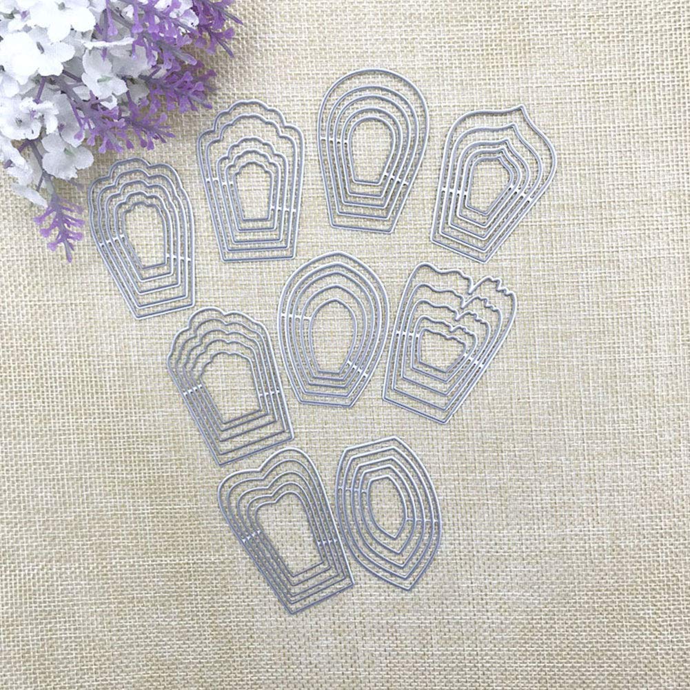 BYFRI Set Di 9 Fustelle In Acciaio Per Fiori E Petali – Stampini Taglio Per Scrapbooking E Biglietti Fai Da Te - 4