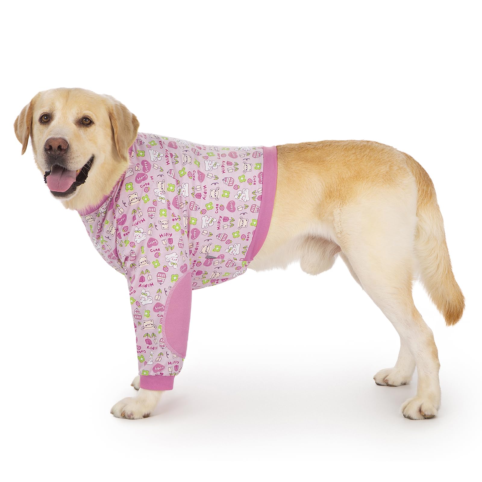 Dog Recovery Shirt for Front Legs, Dog Elbowpads Sleeve Protect Dogs Elbows Arms,Stop Licking Joints After Surgery, Help with Injury Healing Covers The Wound, Cone Alternatives (Pink, XL)