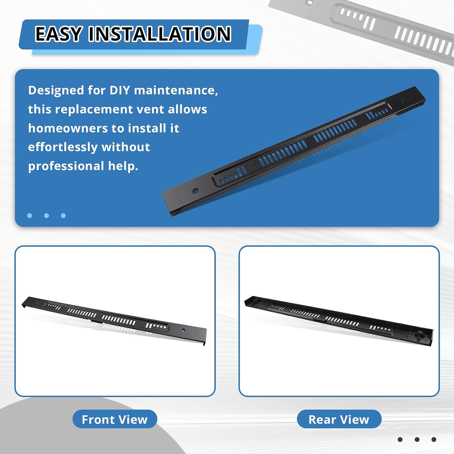 WPW10310922 Range Oven Door Vent, Vent for Whirlpool Range Replaces W10144870 W10118391