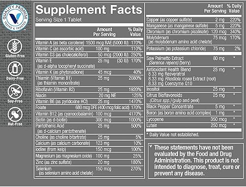 Miniatura 2 de The Vitamin Shoppe One Daily Multivitamínico para hombre 180 tabletas