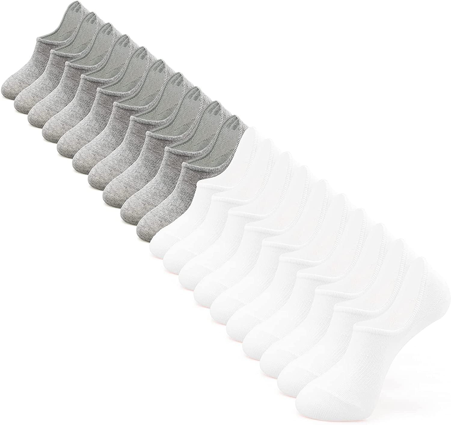 IDEGG No Show Socks Women 10 Pairs Low Cut Anti-Slid Novelty Athletic Casual Invisible Liner Socks