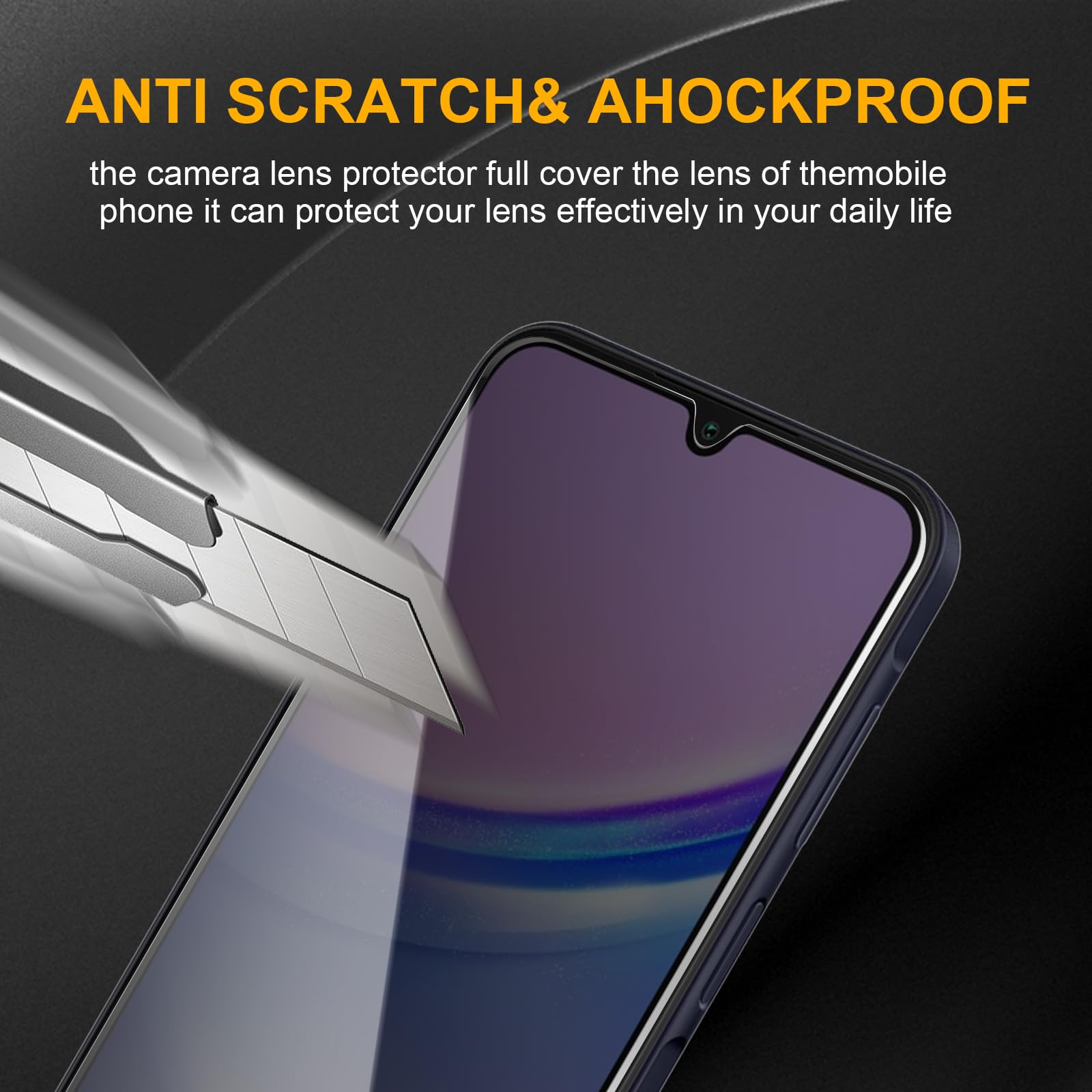 Paquete de 3 protectores de pantalla de privacidad para Samsung Galaxy A15, vidrio templado antiespía, dureza 9H, protector negro antiespía, sin burbujas, antiarañazos