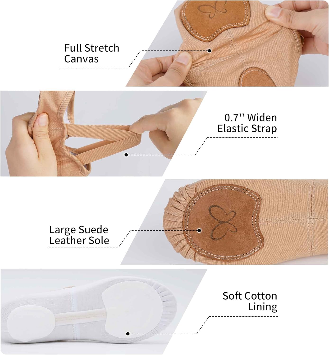 Daydance Cloud Soft 4 Way Elastic Women Ballet Shoes, Women Ballet Slippers for Dance, Gymnastics - Image 5