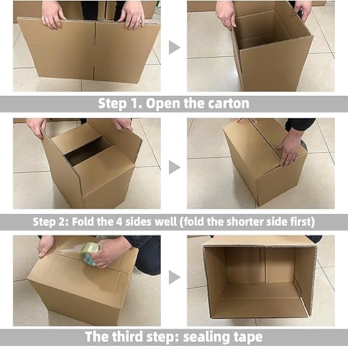 Miniatura 4 de KBG Cajas de envío de 6 x 6 x 6 pulgadas, paquete de 20 cajas de cartón corrugado marrón para envíos de pequeñas empresas
