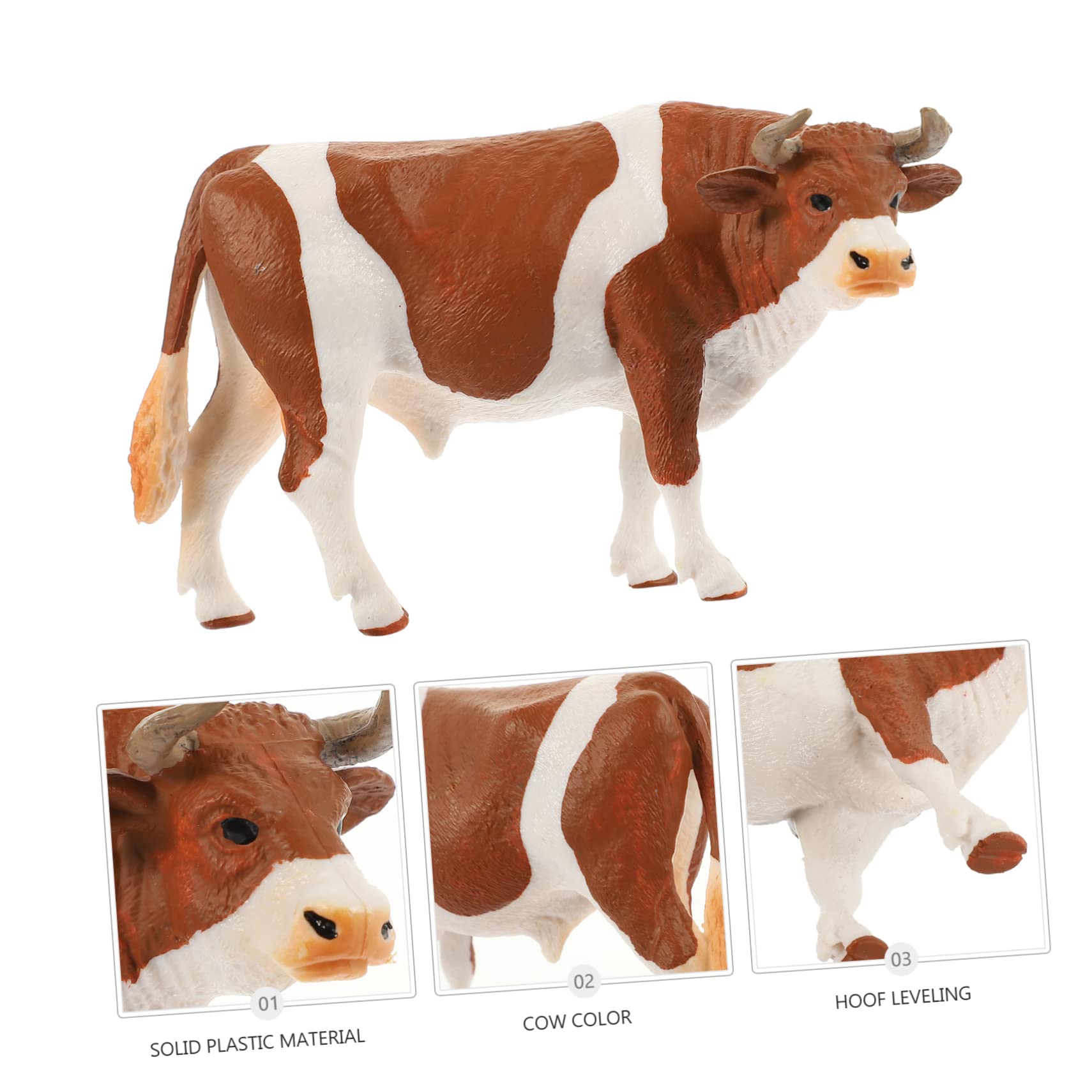 Amazon.co.jp: PRETYZOOM 牛の置物 プラスチック製 動物フィギュア