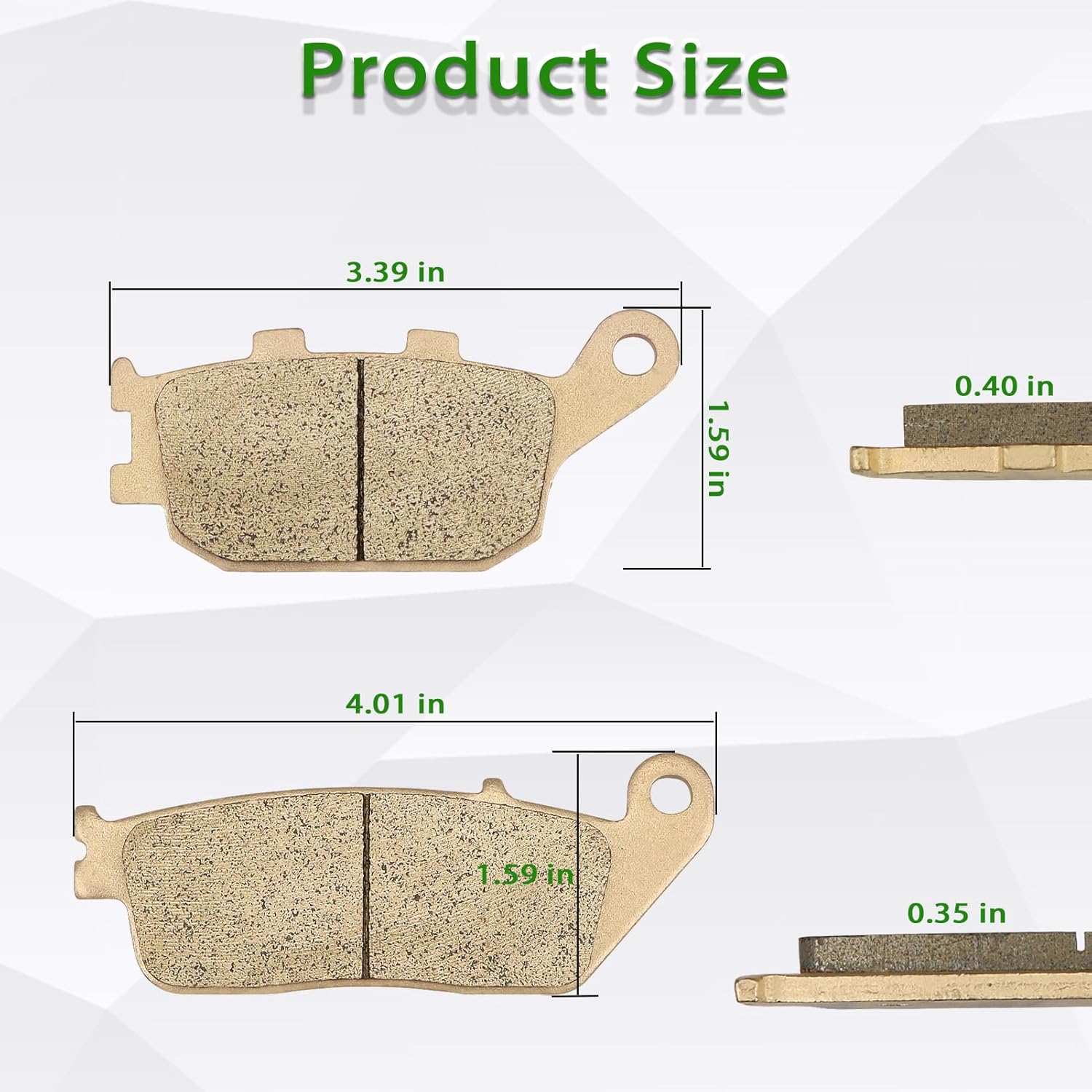 Sintered Front & Rear Brake Pads for Honda VTX 1300 C R T 2004-2011 VTX 1300 S Retro 2003-2007 VT1100C2 Shadow 1100 VT1100 C2 Sabre VT1100 VT 1300 CX Fury 2010-2021 VT1300 CS CR CT