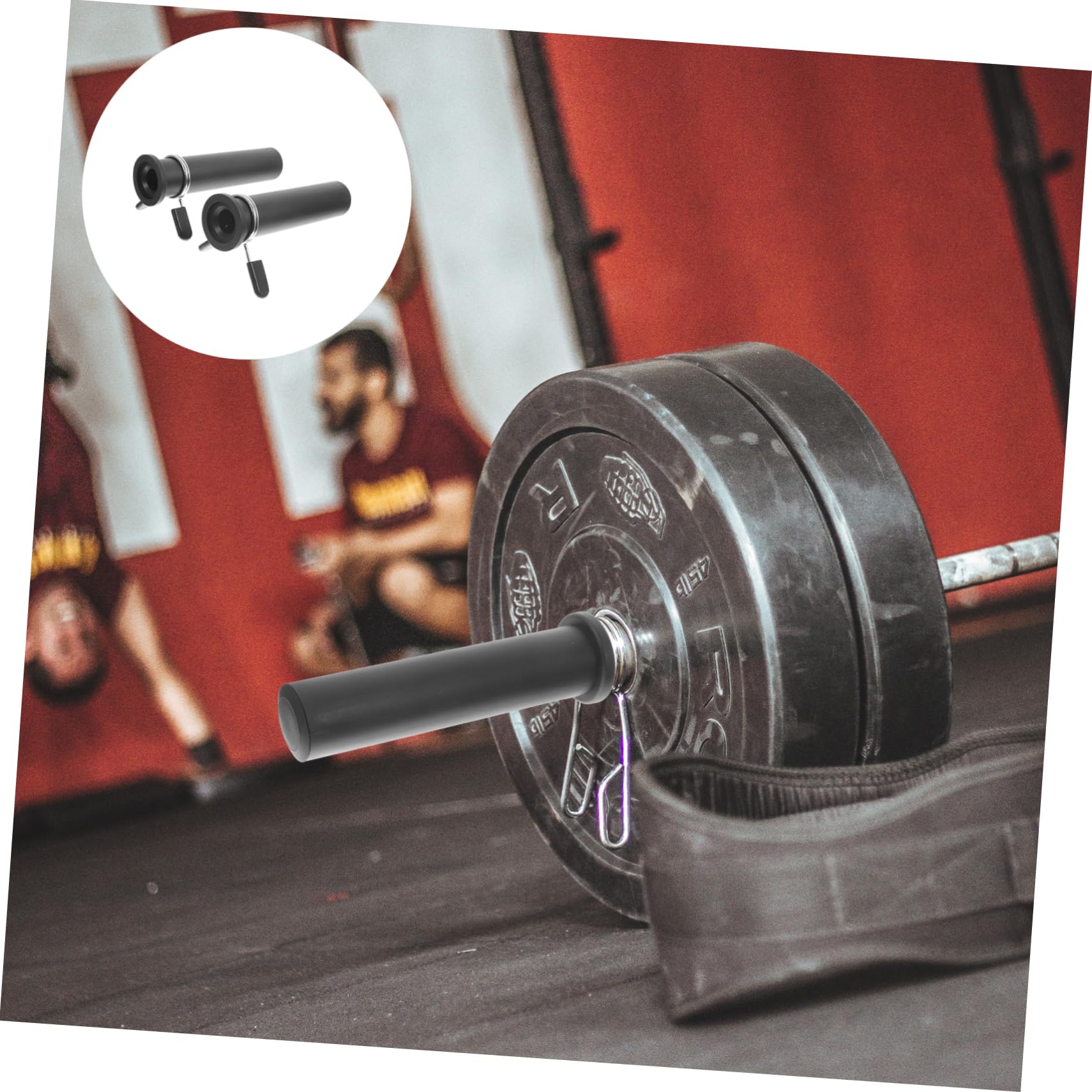 KOMBIUDA 1 Set Barbell Rod Sleeve Skid Grip for Barbell Plastic Handlebar Exercise Bar