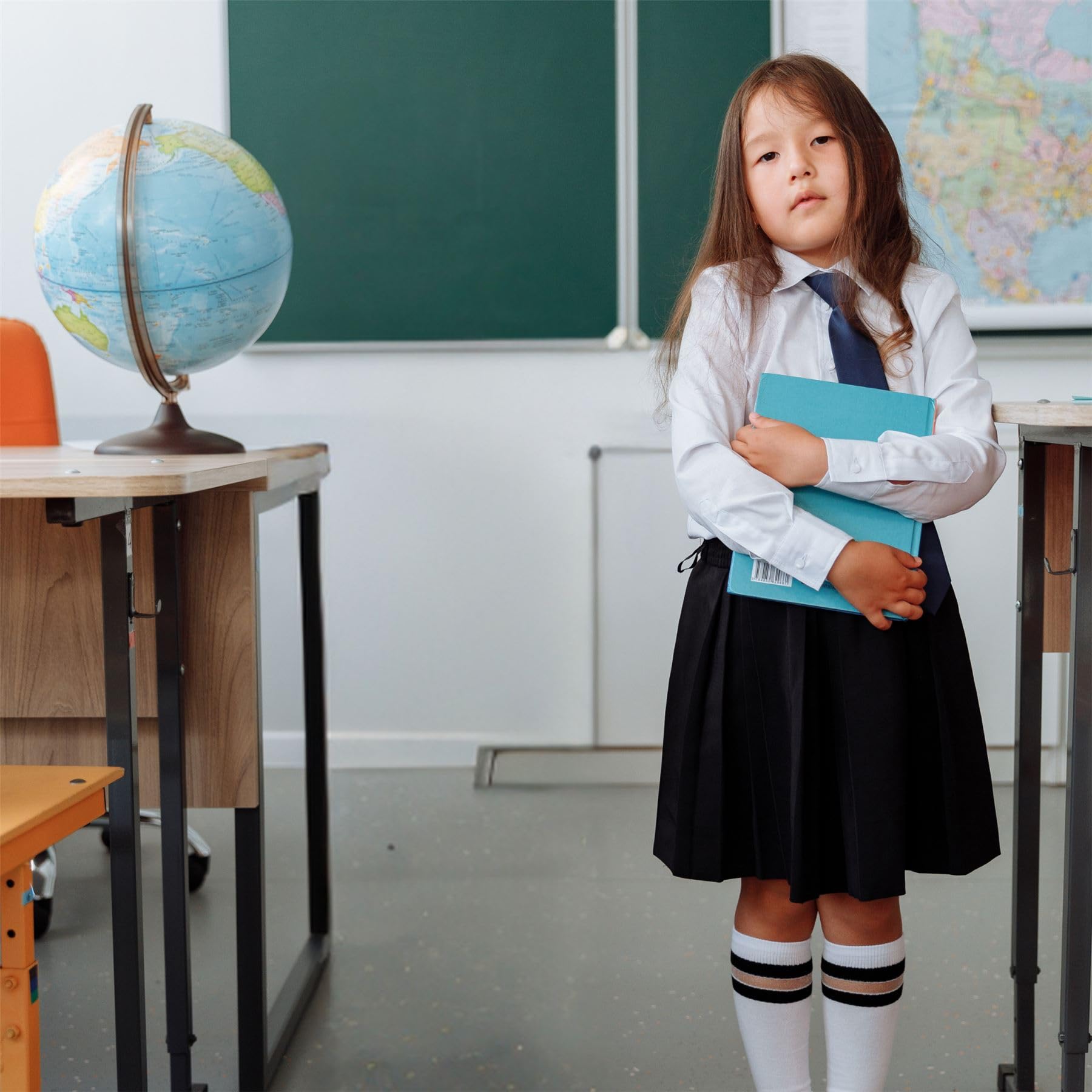 Janisramone Ragazze Bambini Nuovo Scatola Pieghettata Tutto Intorno Elasticizzato Vita Gonna Scuola Uniforme Vestito Gonna 2-18 Anni
