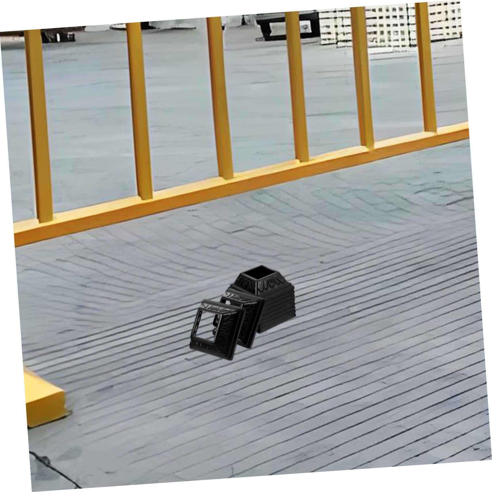 10 Pezzi Tappi Copertura Pali Nero in Pvc per Base del Deck e Recinzioni, Copertura Decorativa per Colonne e Supporti