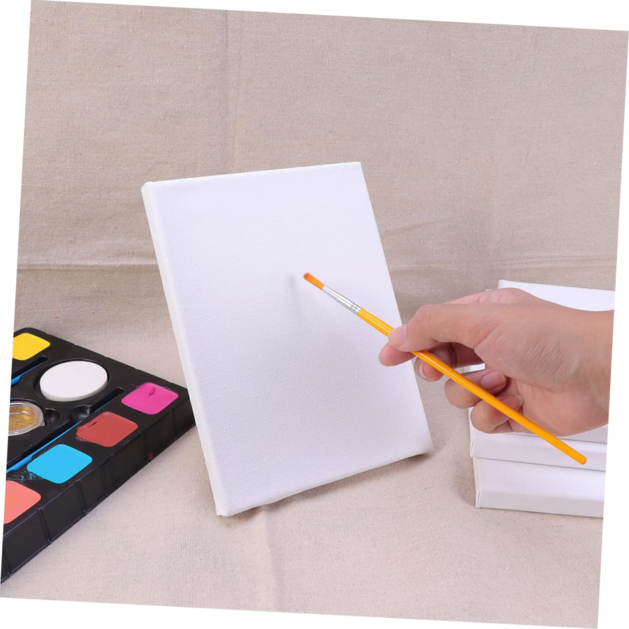 Tela Per Pittura 30x40 Bianca Tela Di Cotone E Lino Per Pittura A Olio Pronta Per Disegno E Dipingere