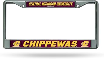 Rico Industries NCAA Unisex-Adult Standard Chrome License Plate Frame