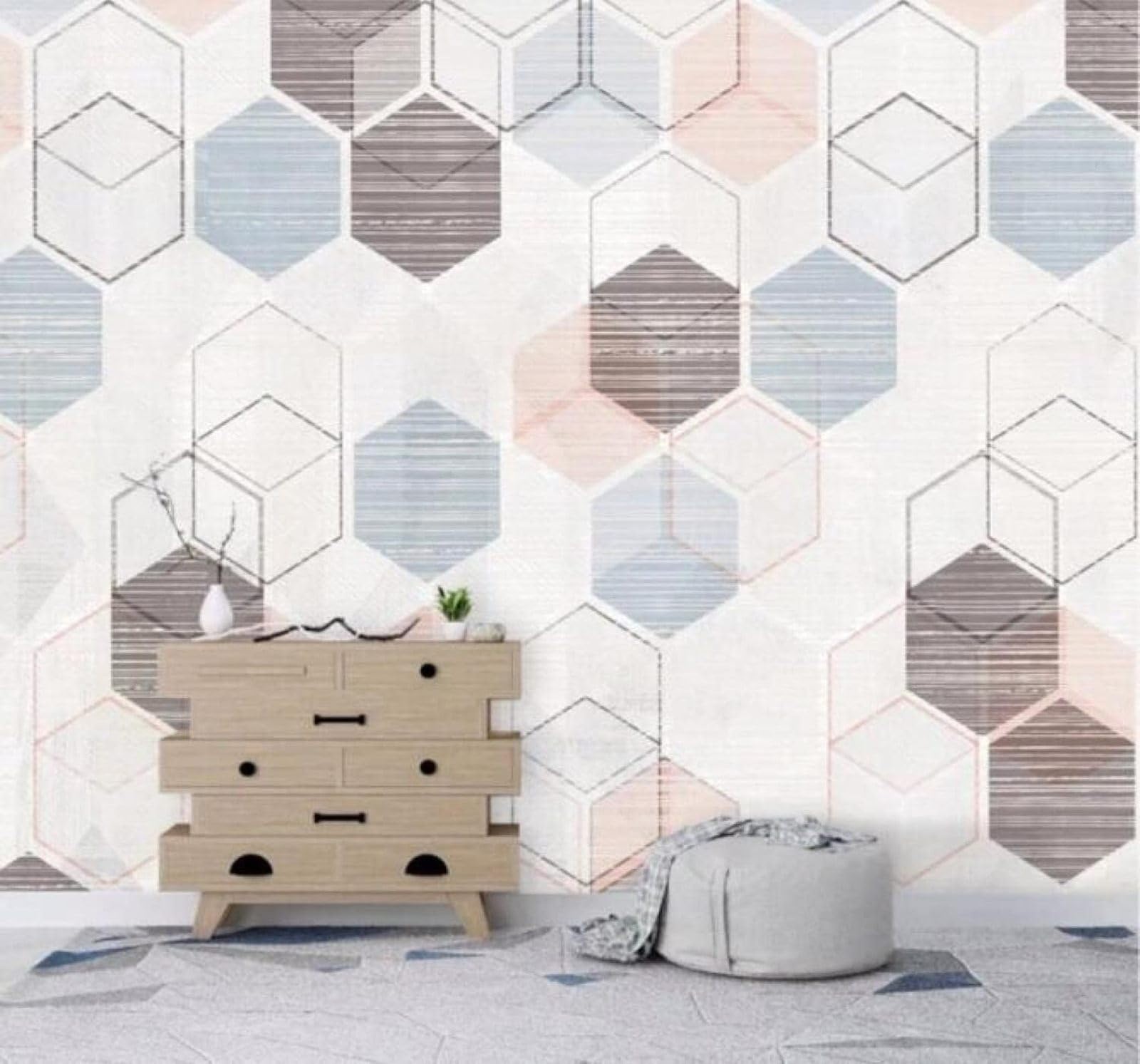 XLMING Abstract Three Dimensional Lines Geometric Unique 3D Wallpaper Luxury Silk Study Dining Feature Sofa Grey Bedroom Living Room Tv Decorative Wall-200cm×140cm