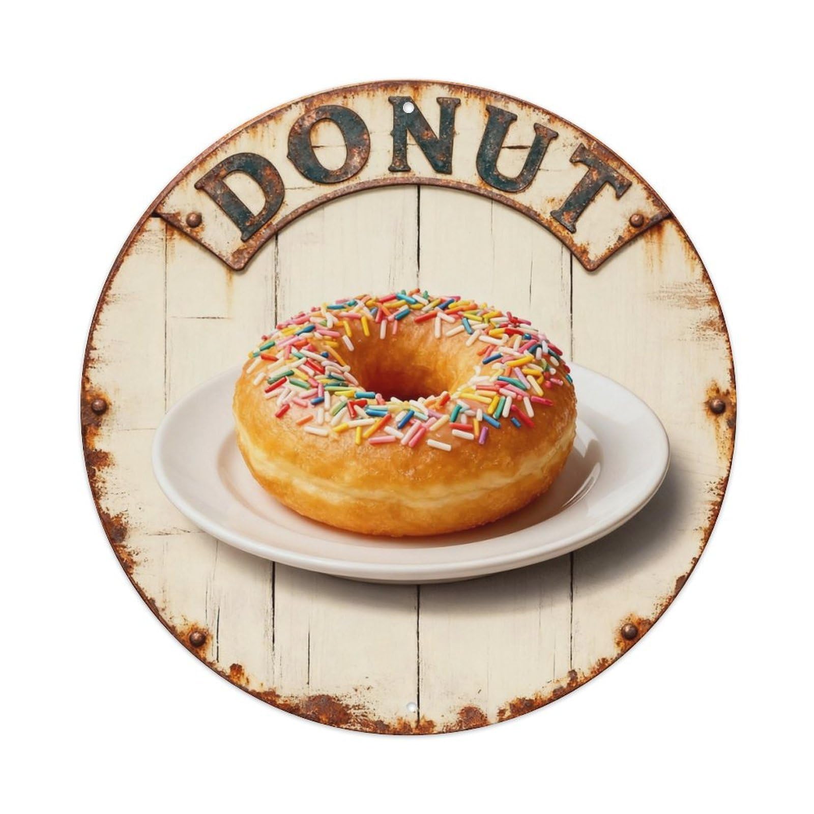 Donut Sign Metal Tin Sign Plaque