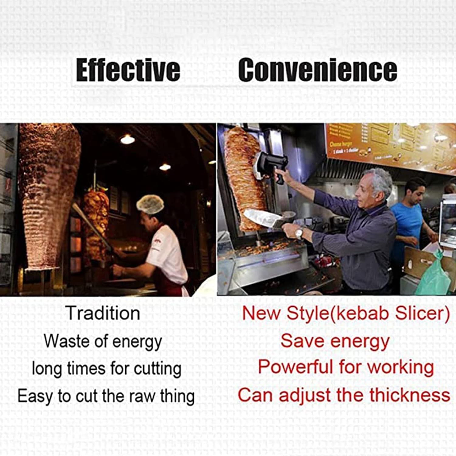 Wireless Electric Barbecue Slicer,Electric Shawarma Doner Kebab Knife,Sliced Meat Gyros Knife,Adjustable Thickness Professional Commercial/Home Barbecue Knife,B