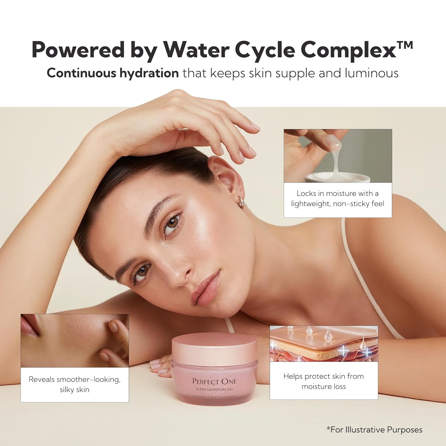 Perfect One All-in-One Face Moisturizer, Ultra Hydrating Anti Aging Face Cream, Japanese Skincare with Collagen for Radiant Skin, Lightweight Facial Moisturizer for All Skin Types and Daily Use, 50g - Image 5