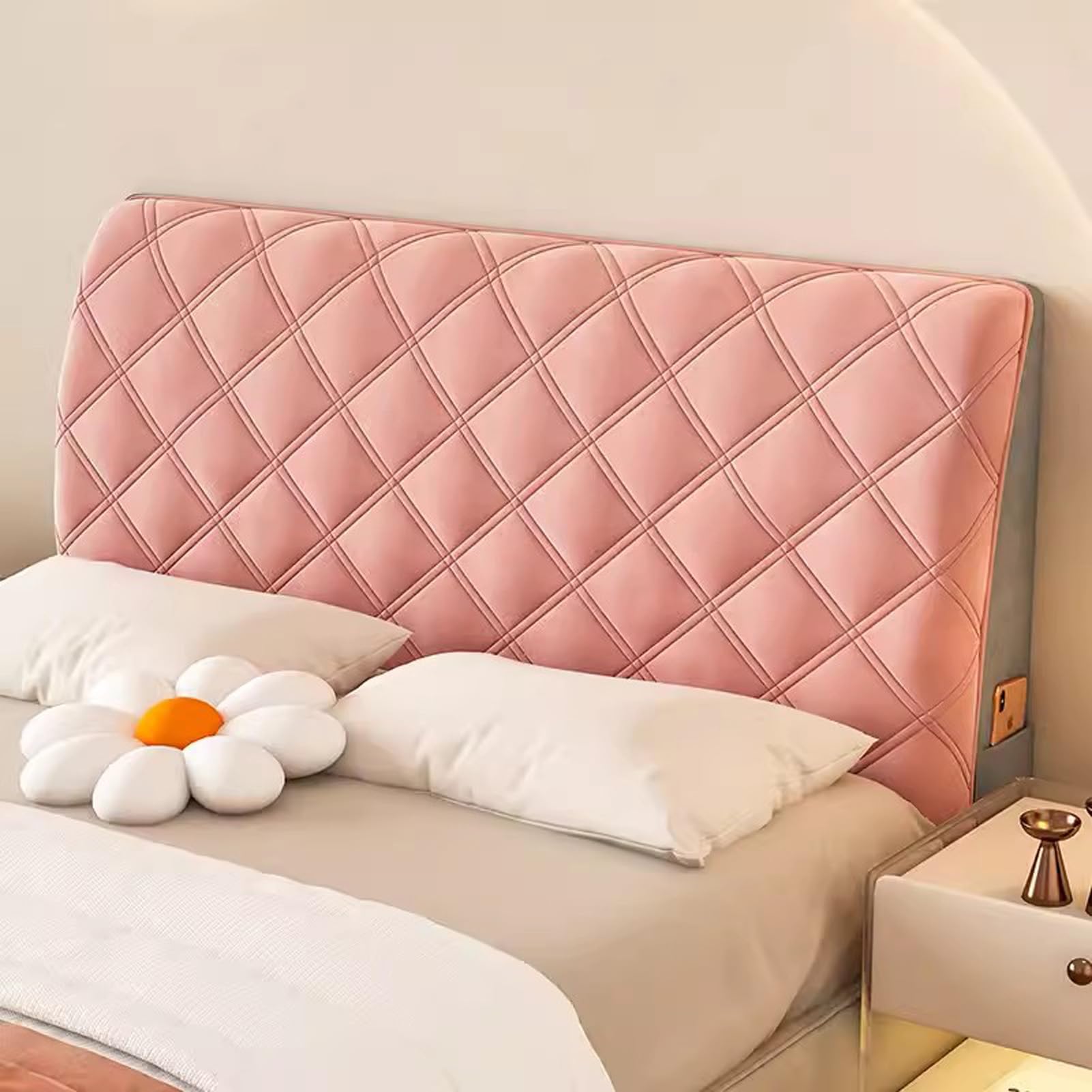– King Size Bed Headboard Cover Slipcover, Stretch Dustproof Protector for Single/Double Beds - Bed Headboard Covers Protect from Dust and Wear