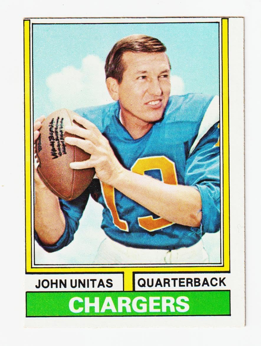 Johnny Unitas 1974 Topps Football Card #150 - San Diego Chargers