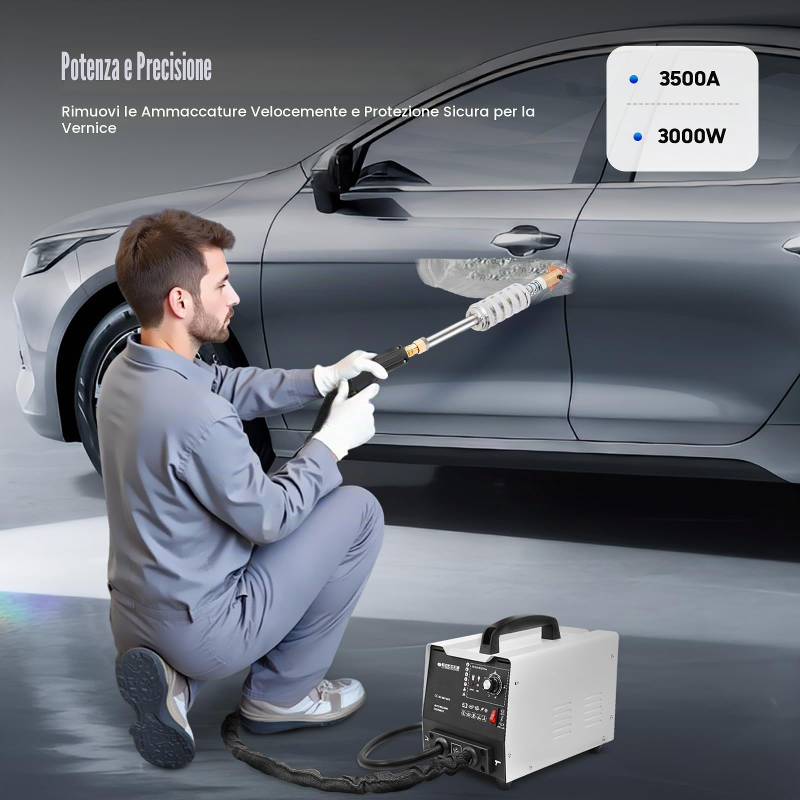 MINRS Carrozzeria 3 KW 220 V 3500 A Dent Puller saldatrice a punti, pistola per saldatura per riparazione professionale di carrozzeria automobilistica
