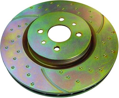 EBC Frenos GD695 Serie 3GD Rotor deportivo con hoyuelos y ranurados, metálico