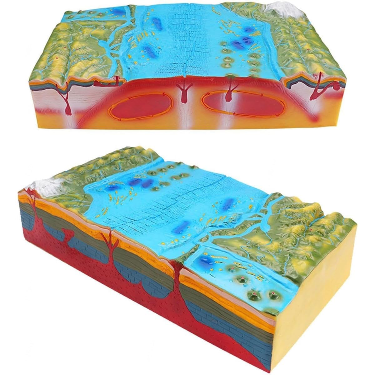 Modèle démonstrateur pédagogique géographique - Tectonique des plaques 3D et modèles géomorphologiques pour une utilisation éducative dans les lycées junior et senior