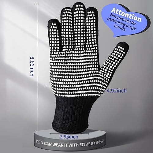 Miniatura 20 de Teenitor 2 guantes resistentes al calor con golpes de silicona, guantes profesionales a prueba de calor para peinar el cabello, rizador, hierro Rosa