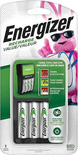 Miniatura 10 de Energizer CH1HRWB-4 - Cargador de pilas AA/AAA con 4 pilas AA NiMH recargables (carga pilas AA o AAA en 1 hora o menos)