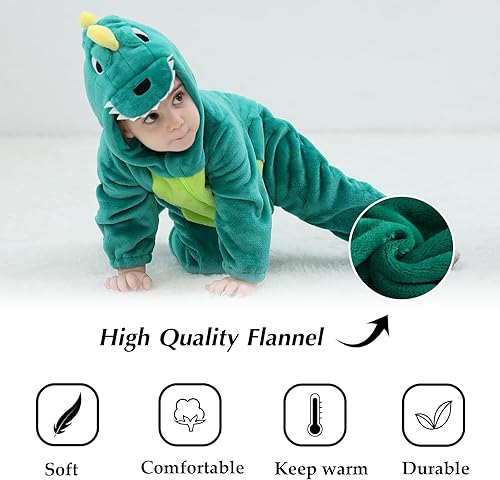 Miniatura 88 de TONWHAR Baby Boy's Girl's Animal Bodysuit Infant And Toddler's Romper Jumpsuit Halloween Costume Partywear Mono marrón