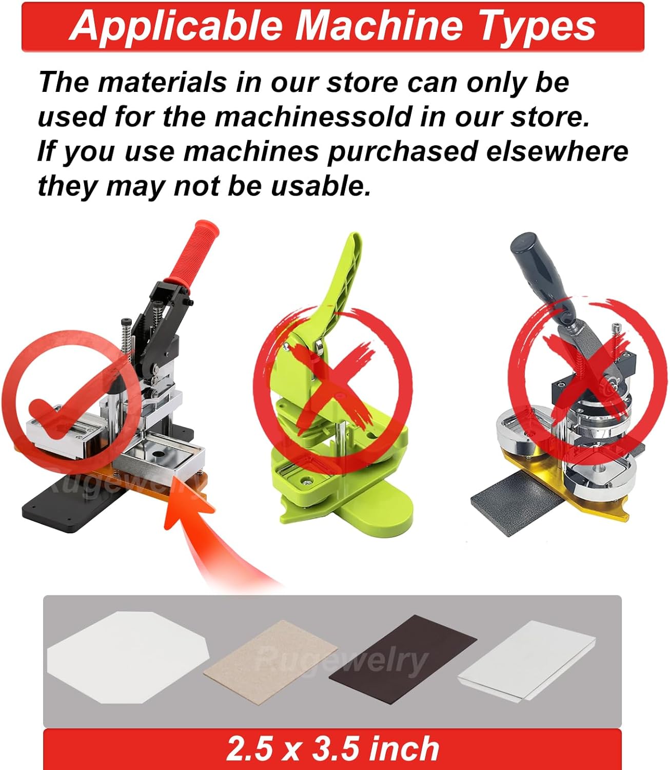 500Sets Cardboard Magnet Supplies Suitable for 2.5x3.5inch DIY Photo Fridge Magnet Materials