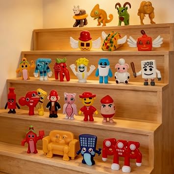 24 Pcs Steal A Brainrot Action Figures Set with Box, Steal a Brainrot Collectible Toys Funny 67 Strawberry Elephant Figures for Kids & Adults Creative Desk Decorations Gifts for Fans Friends
