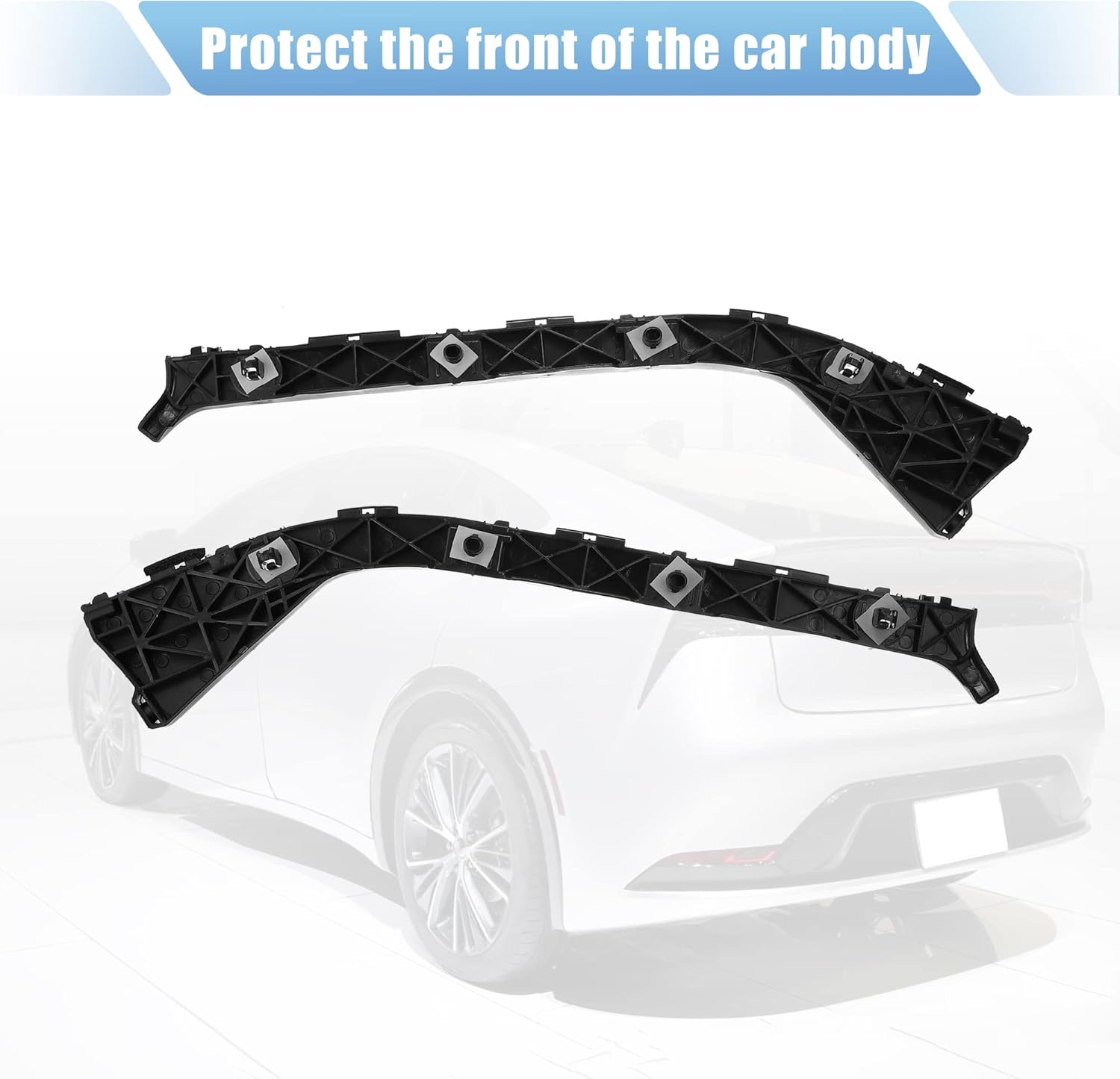 X AUTOHAUX 1 Pair Rear Left and Right Bumper Bracket for Toyota Prius 1.5L Hybrid Hatchback 2009 52576-47011 Plastic Black