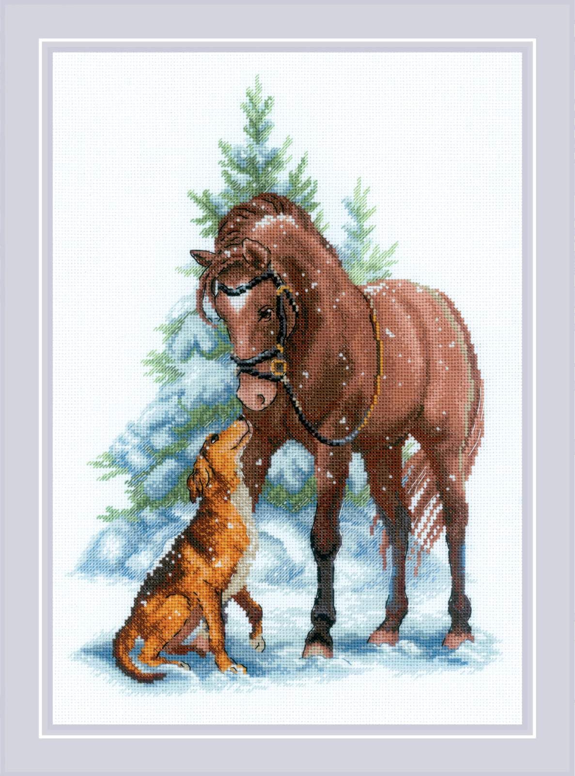 RIOLIS - Ehi amico! 2159, Punto croce 21x30cm, Punto croce kit da ricamare, Disegni da ricamare, Embroidery kit, Set punto croce, Kit ricamo punto croce