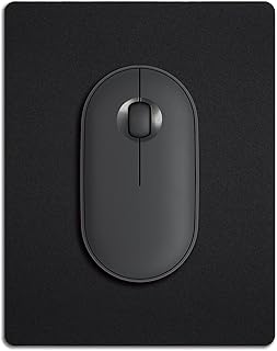 Cyanbone Black Small Mouse Pad, Mini Mouse Pads for Wireless Mouse and Laptop Computer, Portable Mousepad with Non-Slip Rubber Base & Waterproof Surface - 5.5 x 7 in