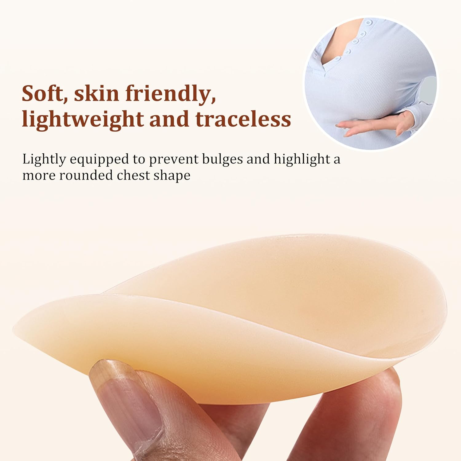 Nipple Covers for Women, Sticky Adhesive Silicone Nipple Pasties, Ultra Thin Waterproof Reusable With Portable Box - Image 3