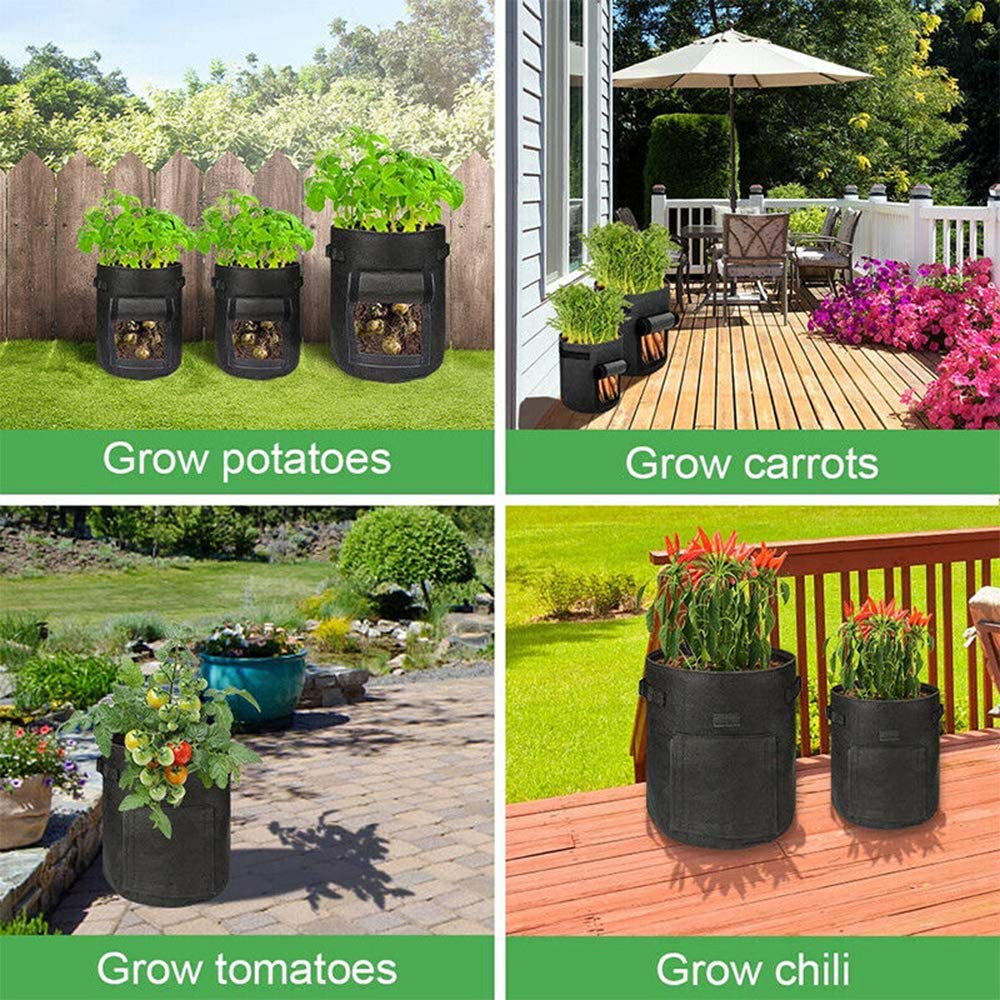 1PC Potato Planting Bag Vegetable Planting Bag 5 Gallons for Patios Gardens Balconies Sun Room Courtyard 23 x 28cm Meter - Image 4