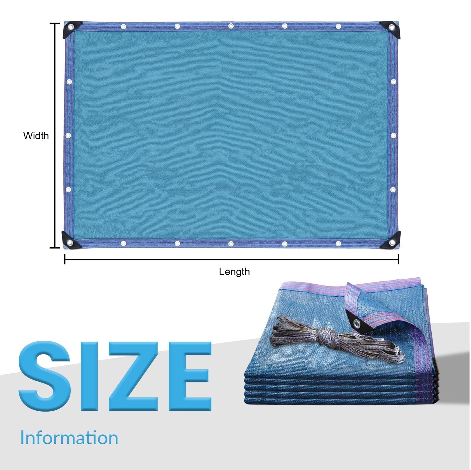 Nueva y versátil Malla Azul de protección Solar: Malla para jardín de 2x2/3x5/4x6/5x9 m, bloquea la luz Solar para Las Plantas, Cubre el jardín y el césped.