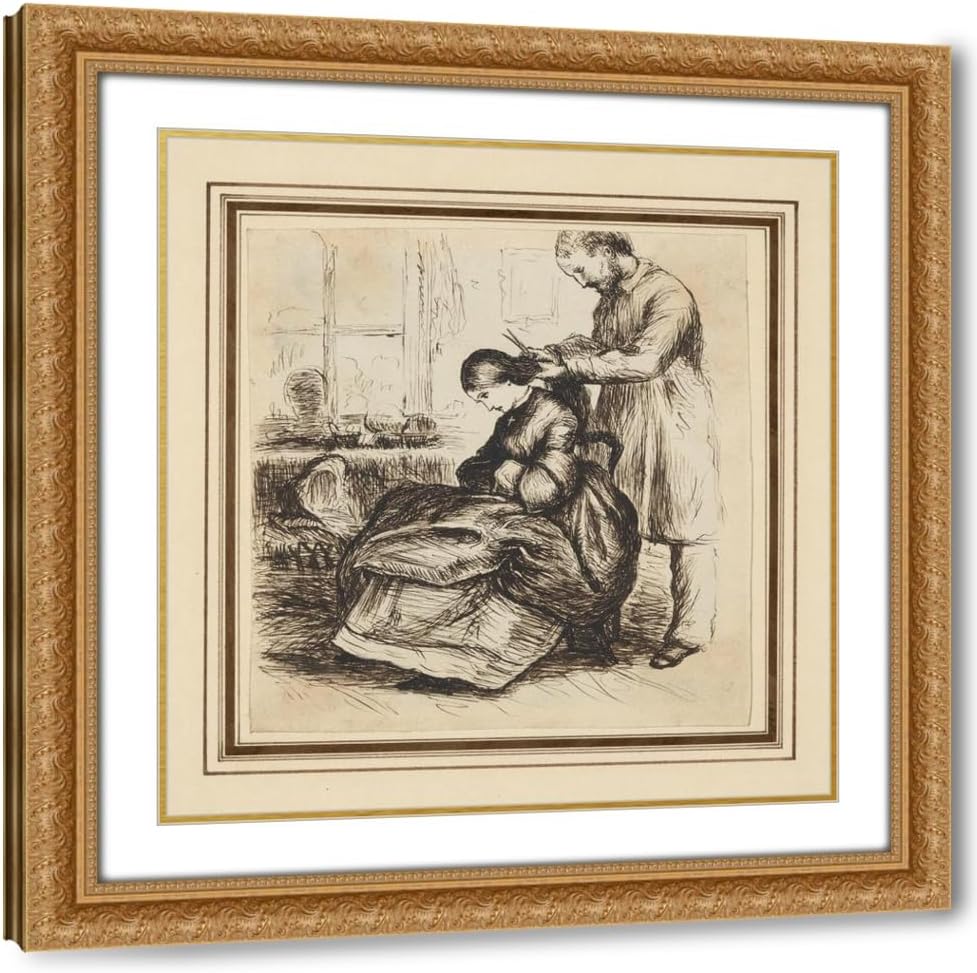 ArtDirect A head of hair for sale (1860) Custom Framed Art Print Giclee Print or Canvas Options with Various Sizes and Customization by Sir John Everett Millais