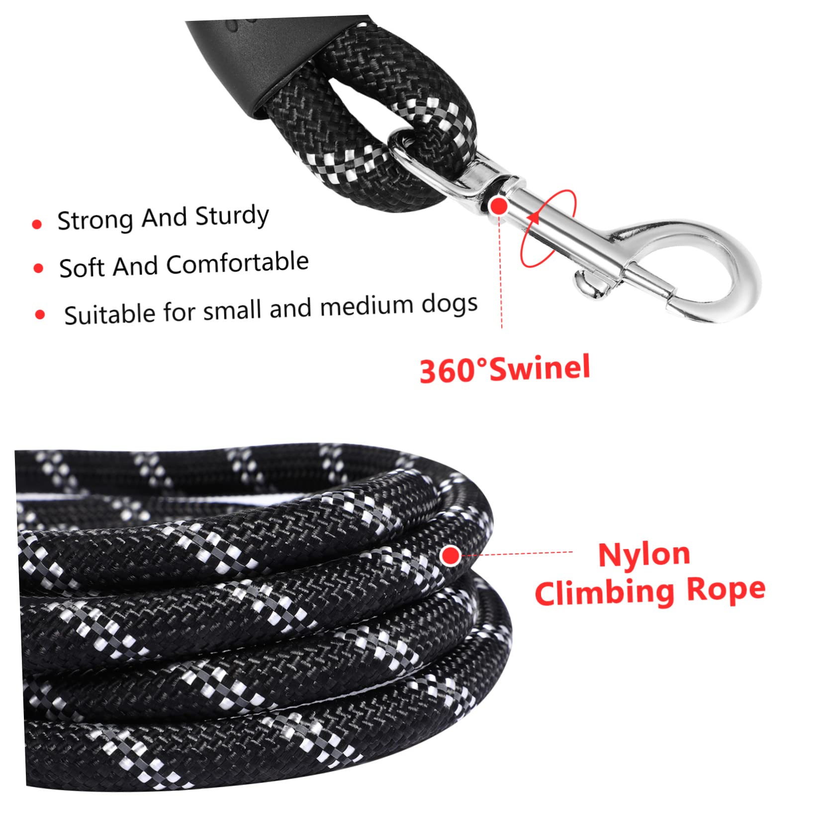 1 Satz Hundeleine mit Halter für Kotbeutel Nylonleine für Kleine Abfallsäcke und Tragetasche für Outdoor Aktivitäten