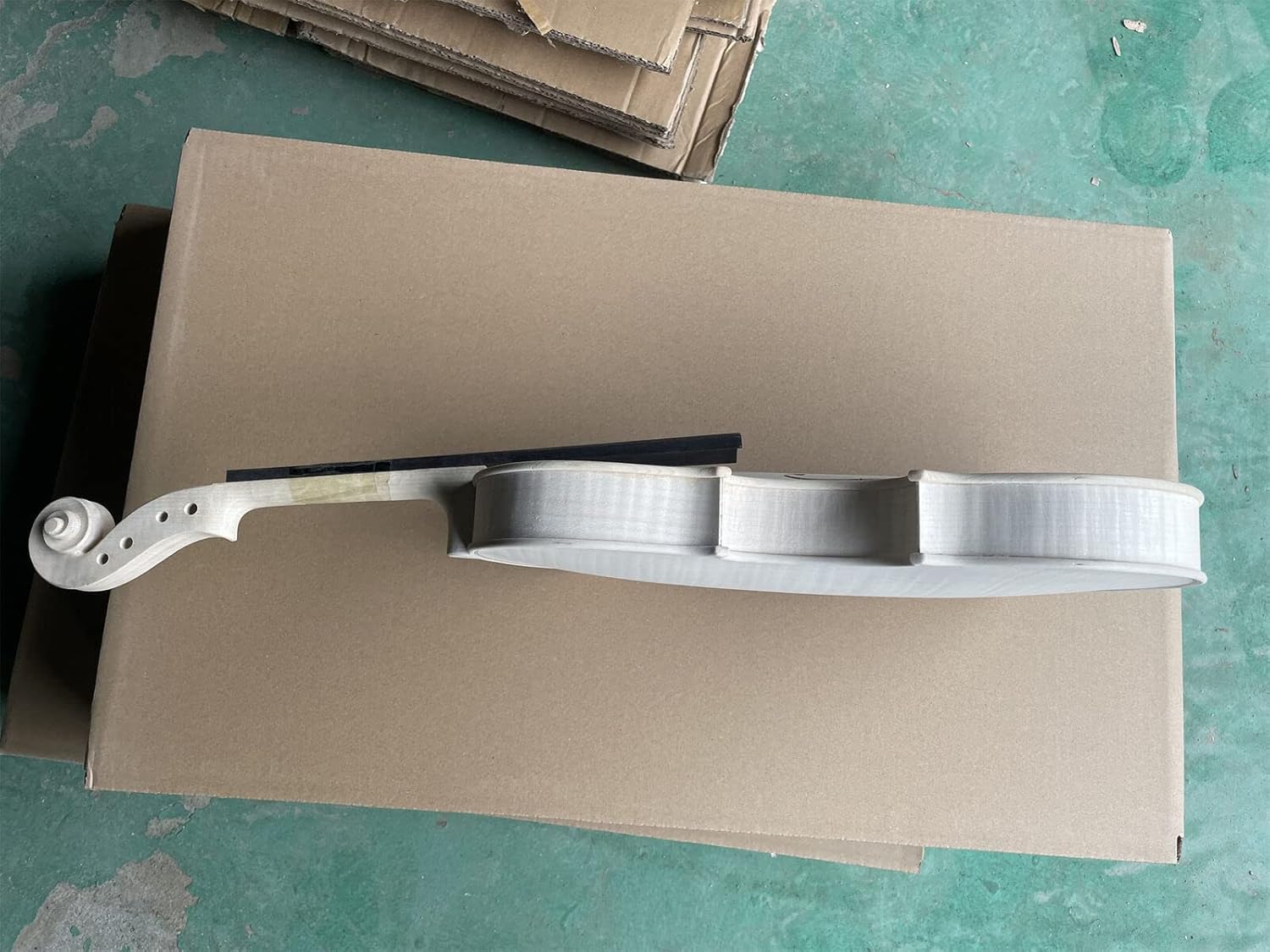 4/4 Professional White Violin Flame Maple Back Spruce Top Handmade Unfinished Luthier Violin (European Flame Maple)