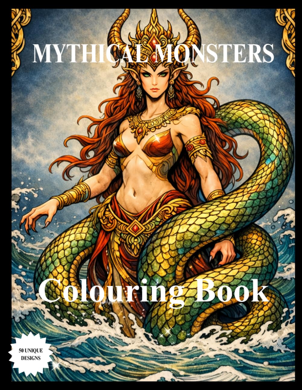 Mythical Monsters: A Dark Fantasy Colouring Book of Legendary Beasts, Ancient Creatures, and Monsters from Myth and Folklore