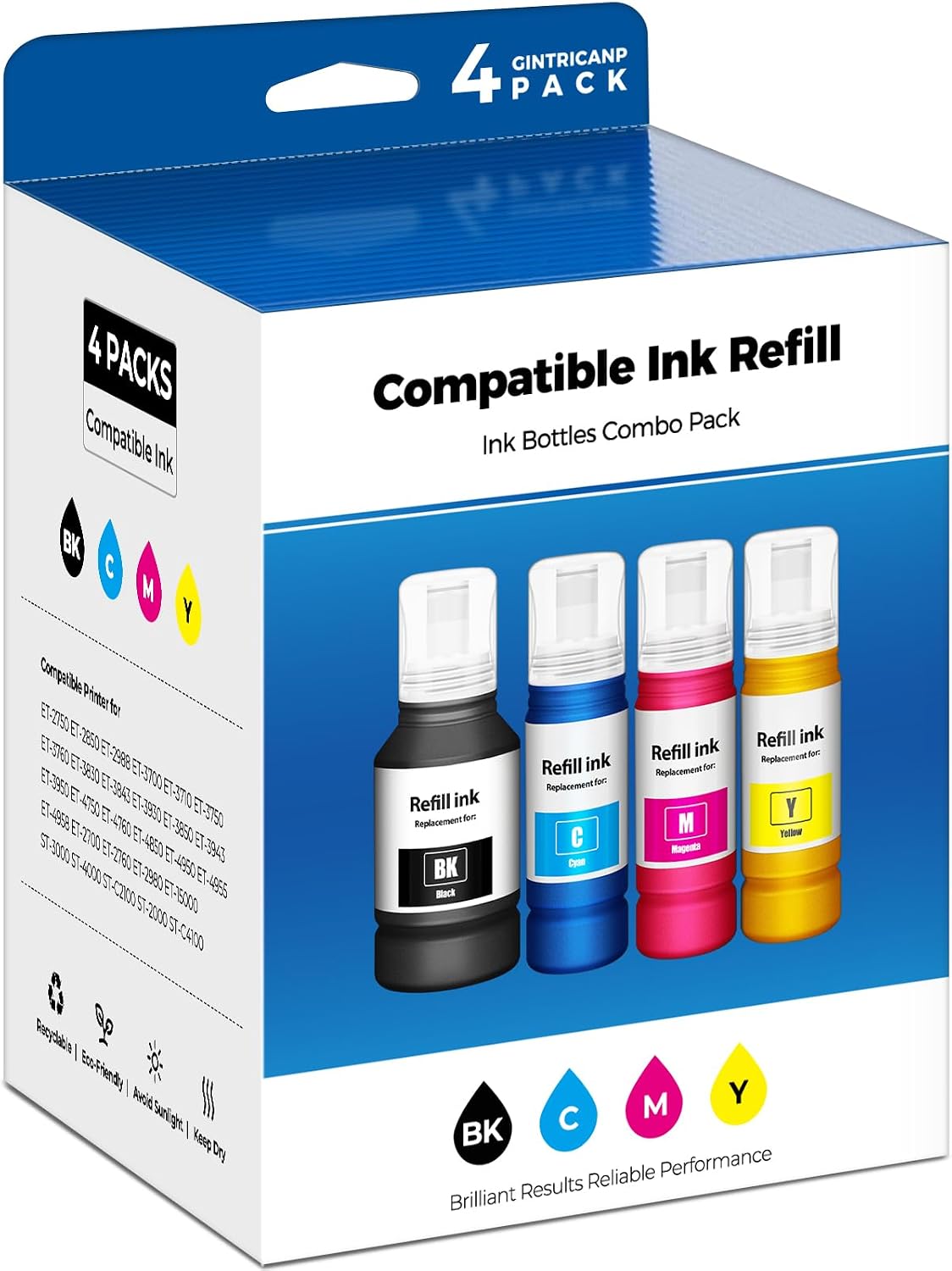Compatible for EPT502 Ink Refill Bottles ET-15000 ET-2850 ET-3950 ET-2980