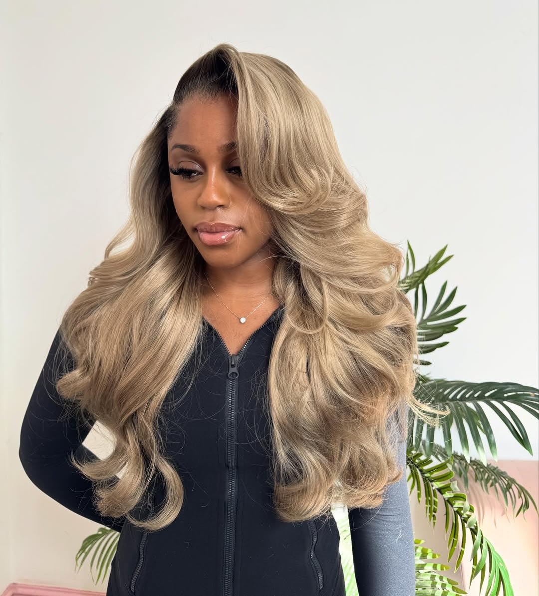 220 Density Ash Blonde Wig Human Hair Body Wave 13x6 HD Lace Front Wigs Human Hair For Women Ombre Brown Roots Ash Blonde Wigs Colored Lace Frontal body wave 26 Inch - Image 4