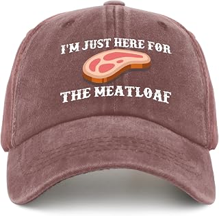 I'm Just Here for The Meatloaf Hat Men Funny Mesh Hats for Summer