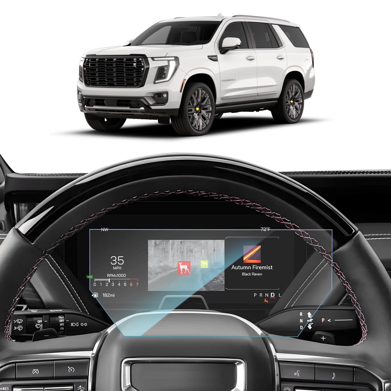 SKTU for 2025 2026 GMC Yukon Screen Protector 11 Inch for 2025+ GMC Yukon (Elevation/AT4/Denali/AT4 Ultimate/Denali Ultimate) 11-Inch Digital Gauge