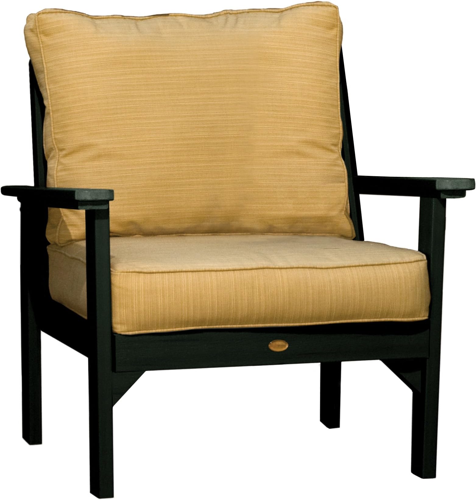 Highwood Pocono Deep Seating Armchair, Charleston Green with Sunbrella Dupione Bamboo Cushions